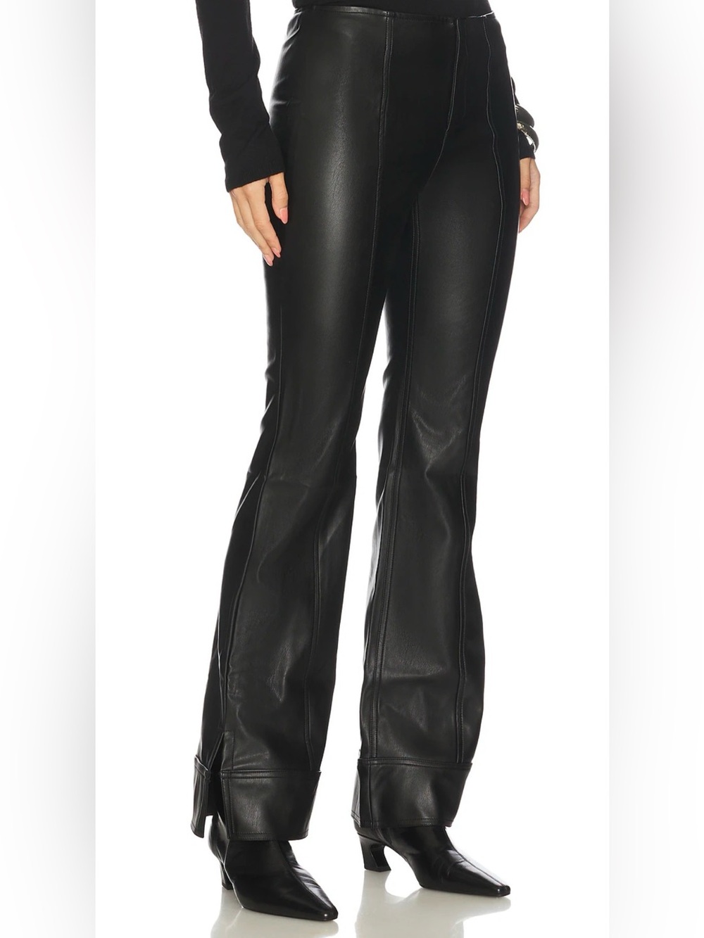 Free PeopleWe The Free Faux Leather Pants Black Size 2 inseam 31”